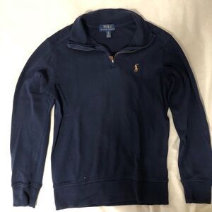 Polo Ralph Lauren. Half zip sweater. Boys. Navy blue.